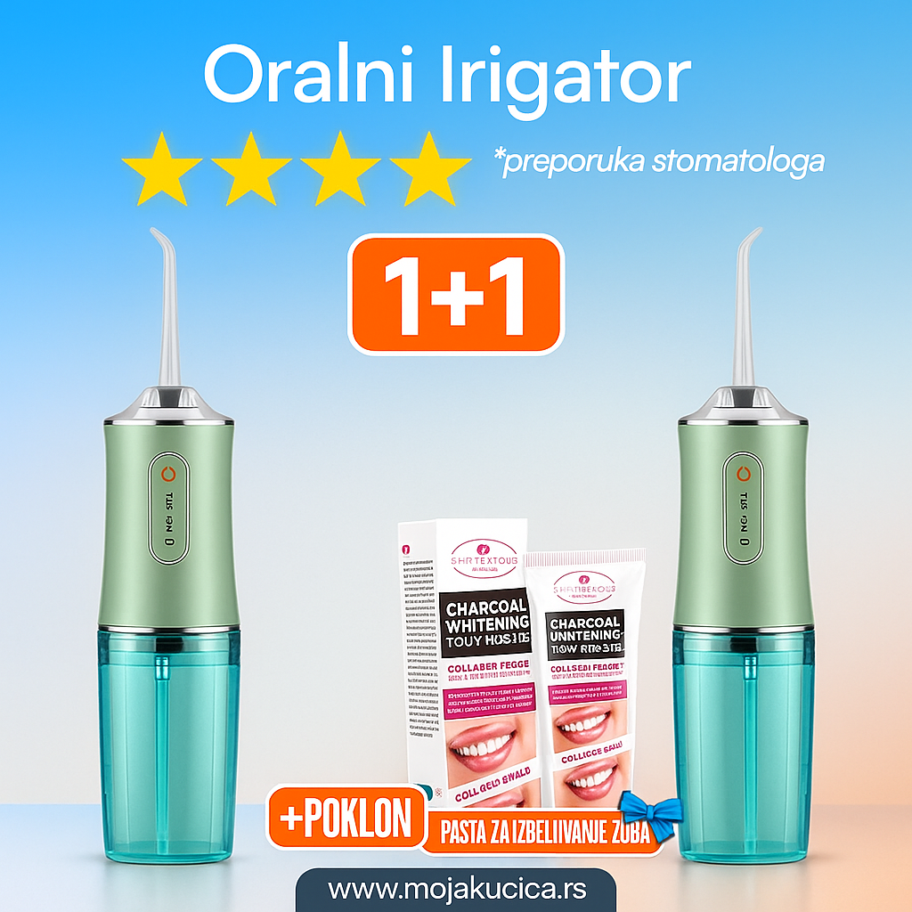 Oralni Irigator sa 4 nastavka + POKLON