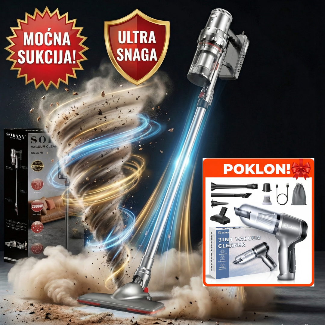 Turbo Cleaner SK-3377 + POKLON mini usisivač