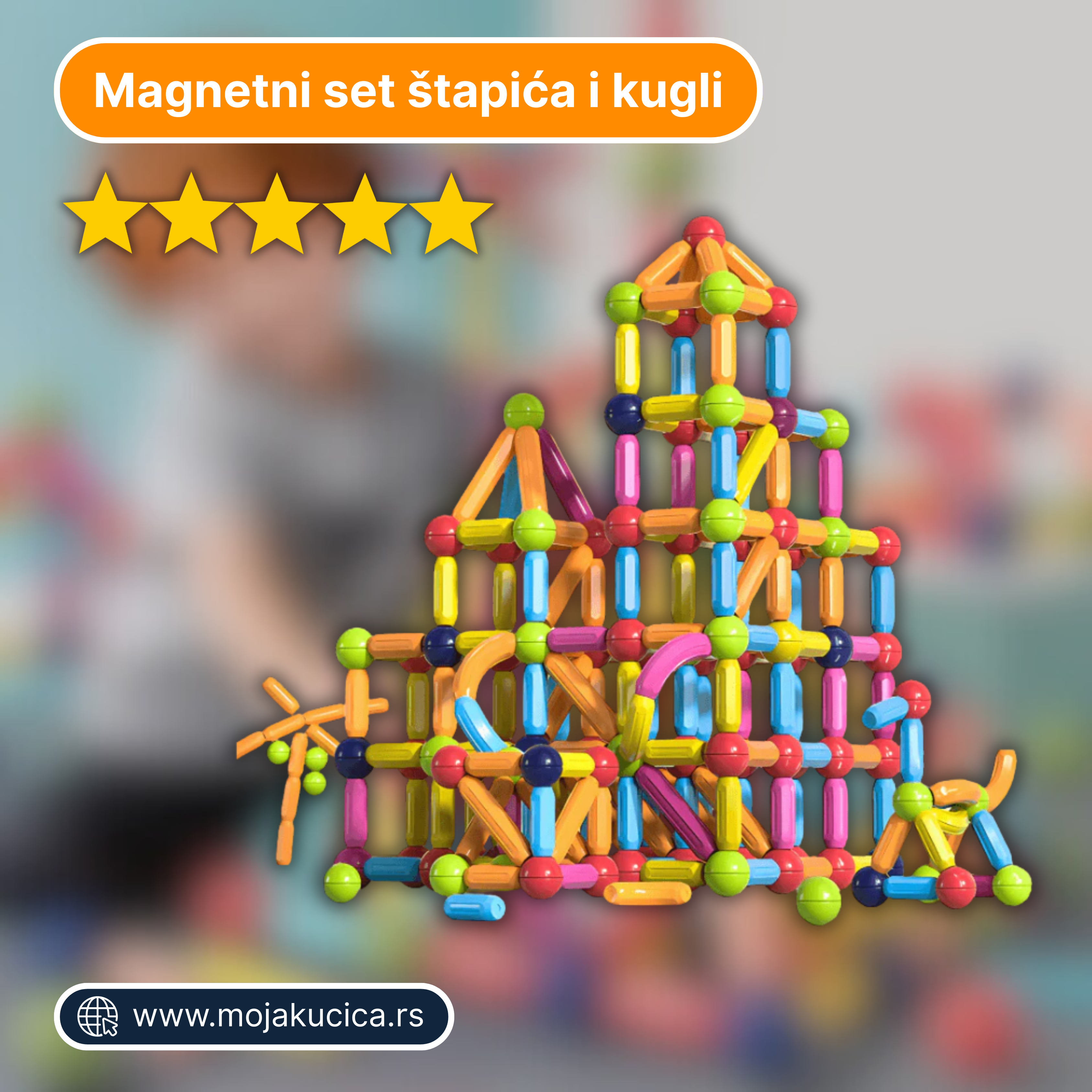 Magnetni set štapića i kugli